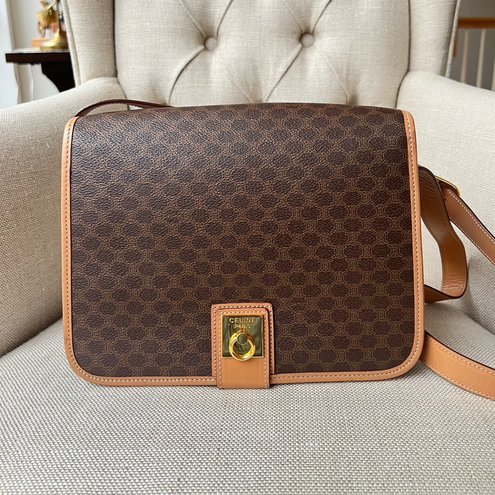 Authentic Celine Macadam Square Triomphe Bag - image 1